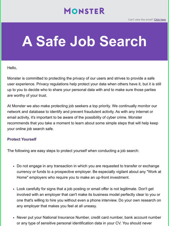 A Safe Job Search