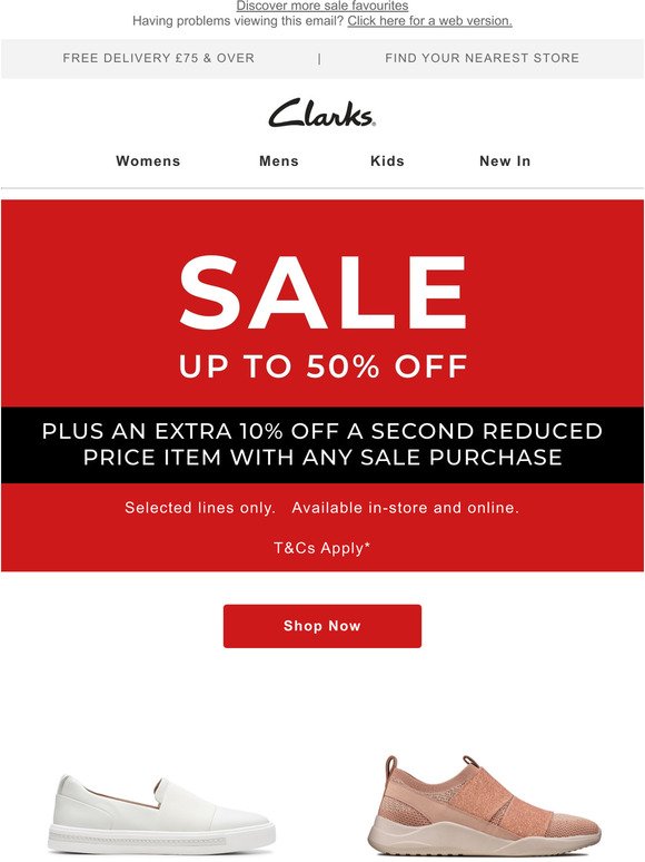 Clarks UK: SALE | Get an extra 10% off 