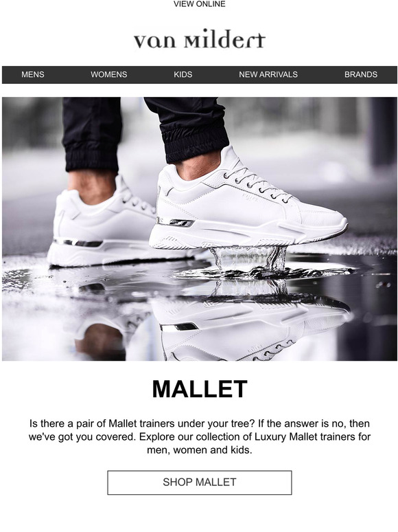 mallet white trainers womens