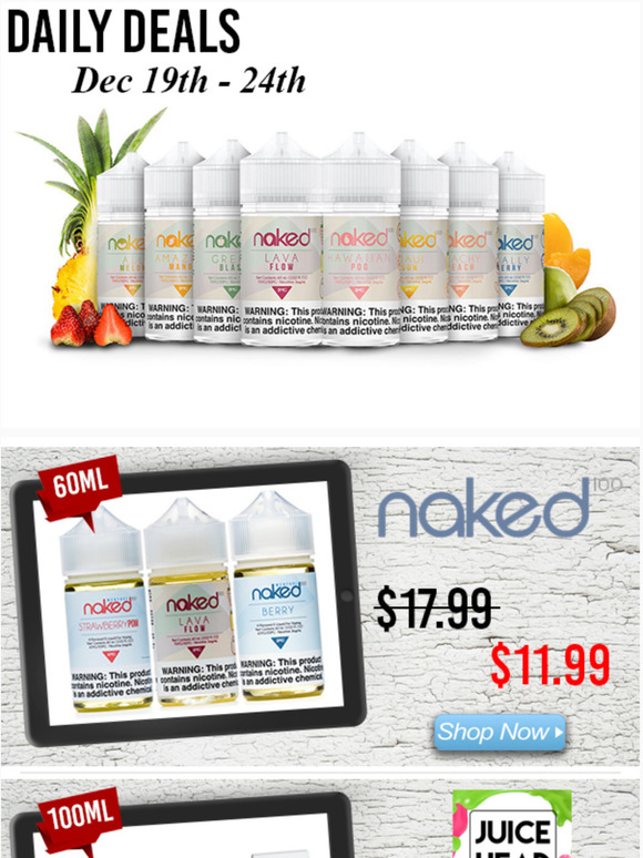 Daily Deals: Juice Head $11.99, Naked $11.99
