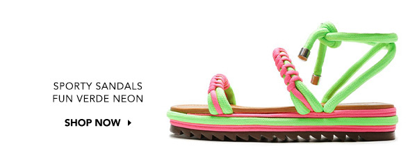 sporty sandals fun verde neon