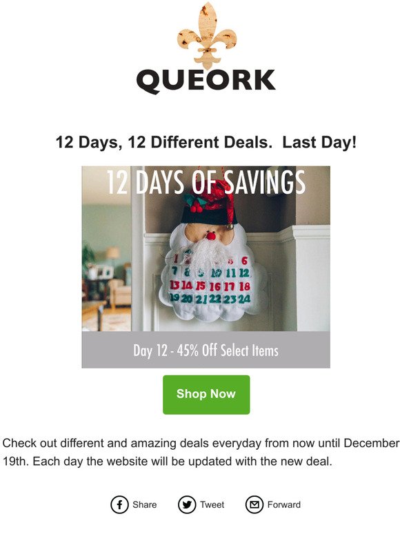 12 Days Of Savings.  Day 12, Last Day!