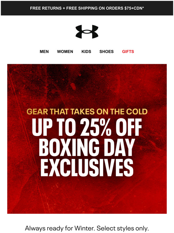 underarmour boxing day