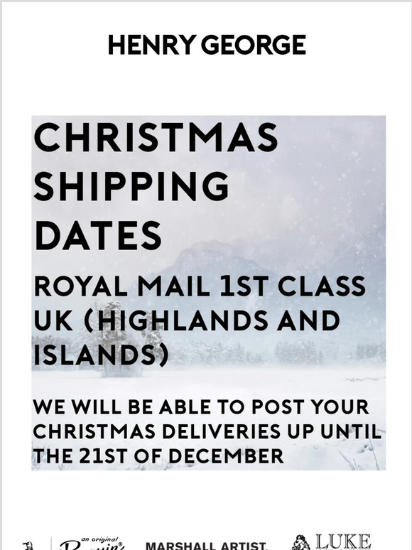 Order until the 21st to get your order before Christmas