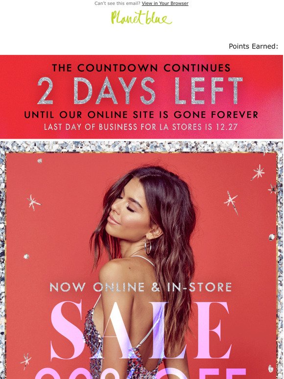 48 HOURS ON THE CLOCK! FINAL DAYS TO SHOP 90% OFF EVERYTHING!