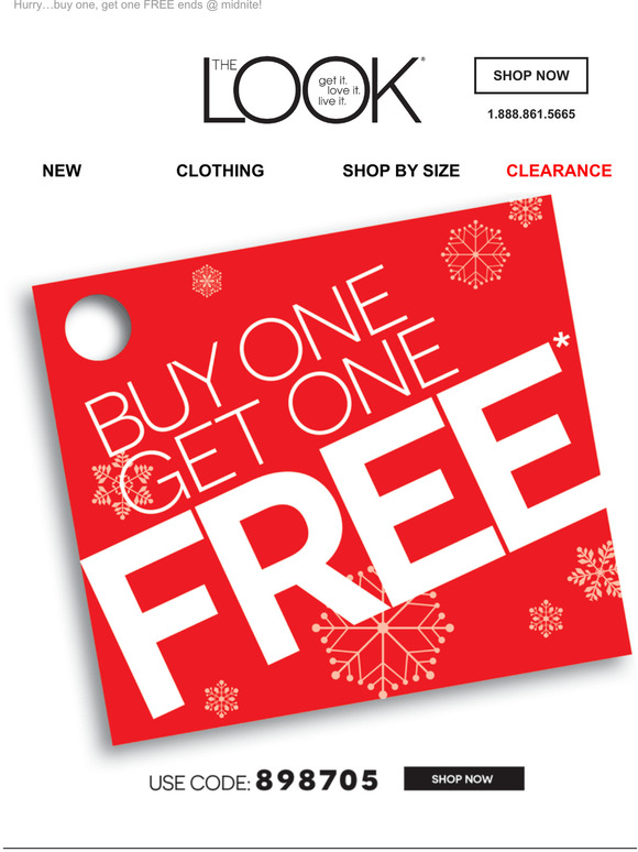 ⏰ BOGO FREE ENDS TONIGHT ⏰
