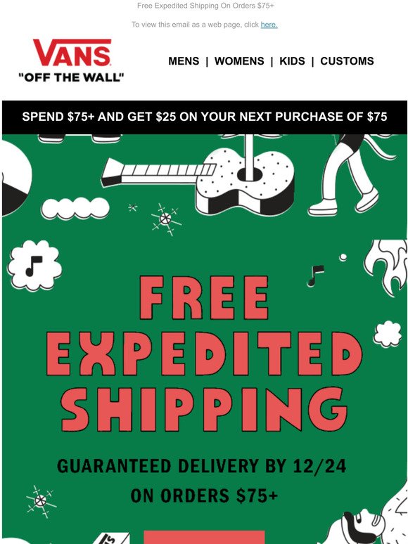 Vans: Last Chance to Get Your Gifts in 