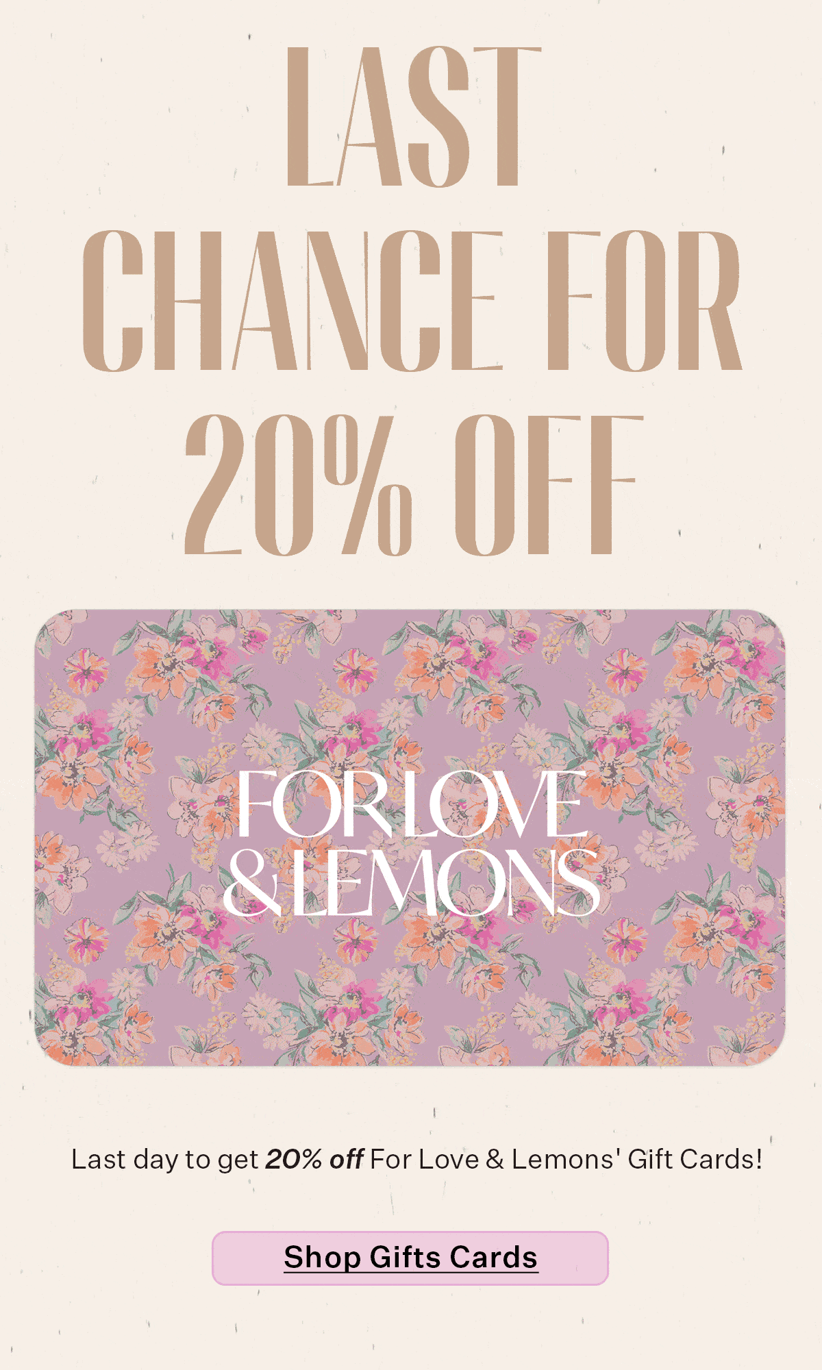 For Love Lemons Take 20 Off Gift Cards Milled
