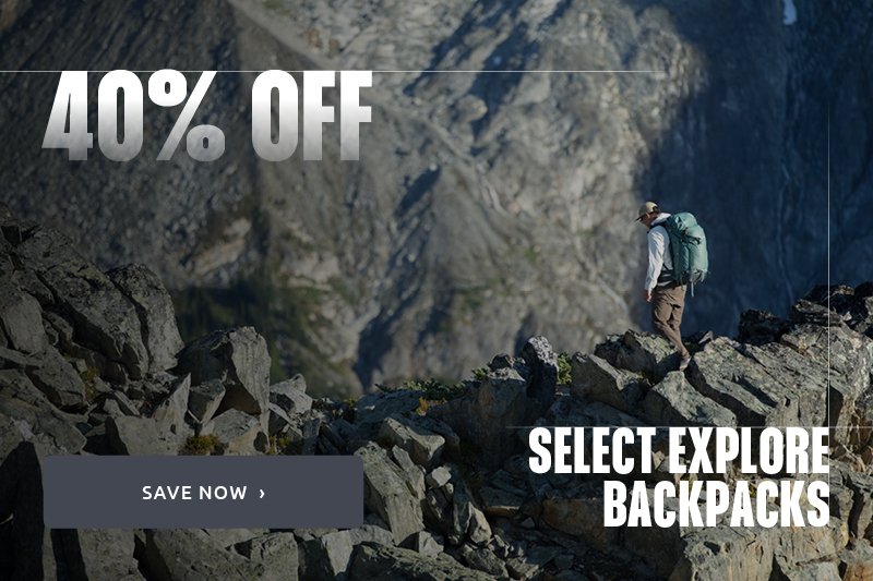 40% Off Select Explore Backpacks