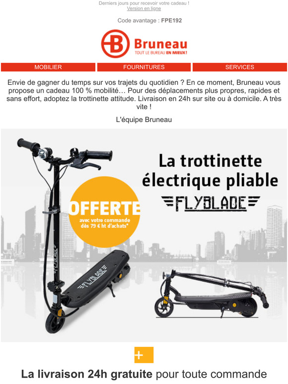 Bruneau Fr La Trottinette Electrique Pliable Offerte Avec Votre Commande Milled