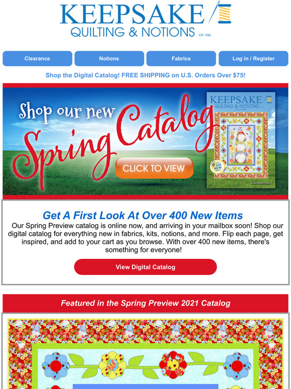 Keepsake Quilting 🤩 It's Here! Our NEW Catalog Is Online Now! 🤩 Milled