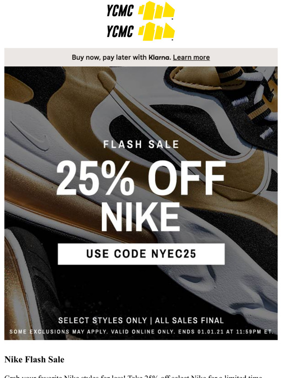 Your City My City Flash Sale 25 Off Nike Milled