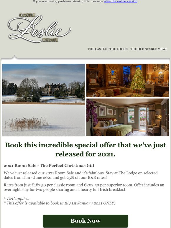 The Castle Leslie Estate 2021 Room Sale Has Just Launched!