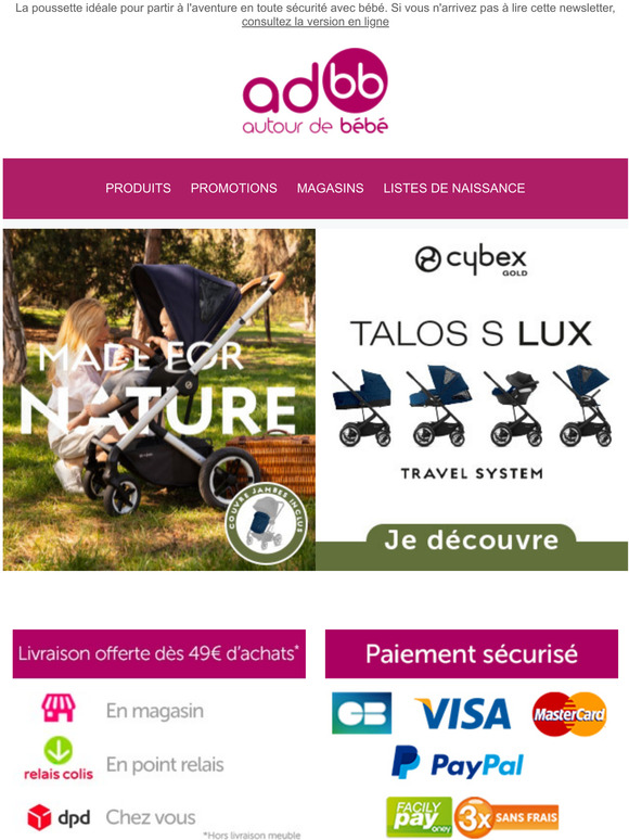 poussette cybex autour de bebe