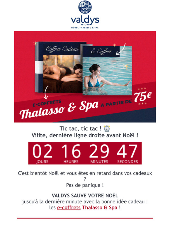 Coffrets cadeaux Thalasso & Spa : offres & Formules - Valdys