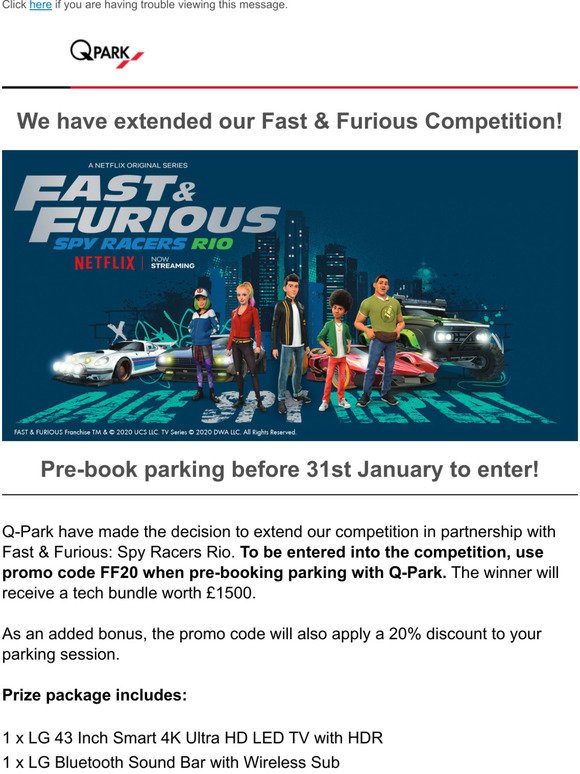 Fast & Furious Competition Extended!