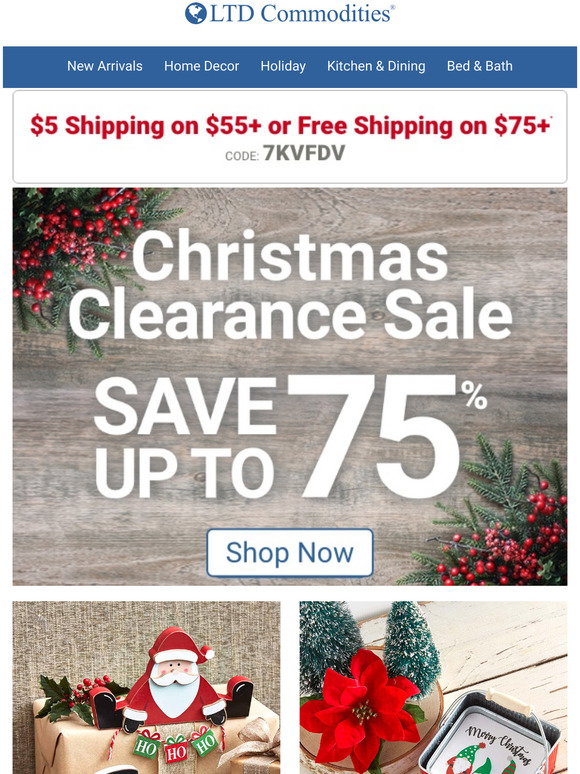 LTD Commodities Christmas Clearance Sale Up To 75 Off Milled