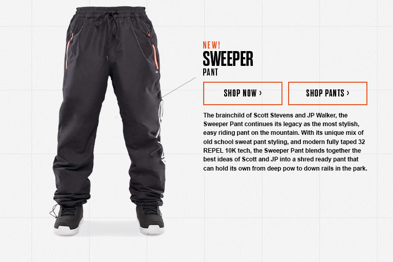 32 sweeper snowboard pants