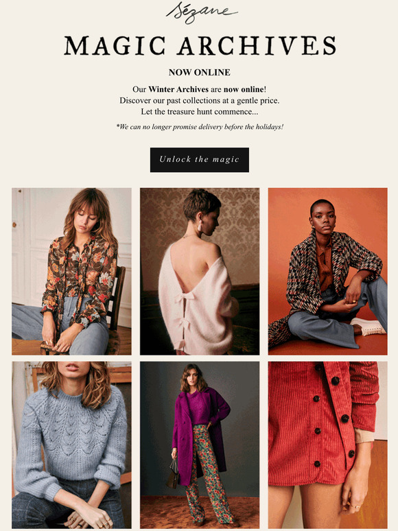 Sezane Our Archives are now online! 💫 Milled