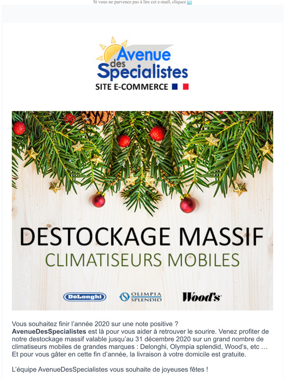 Destockage massif sur climatiseurs mobiles chez AvenueDesSpecialistes