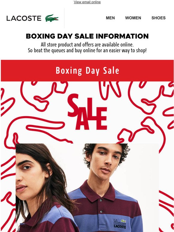 lacoste boxing day sale