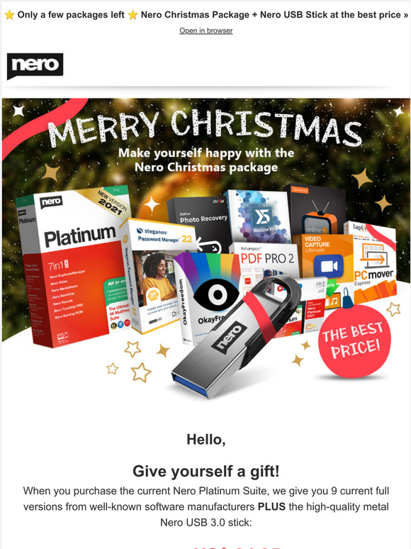 Nero 2022 Platinum Christmas Nero: 😇 Gifts: Additional Discount + A Christmas Present | Milled