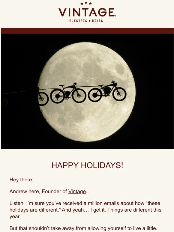 A holiday message from the Founder