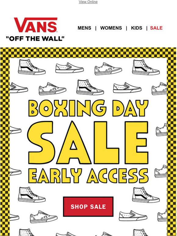 vans boxing day sale