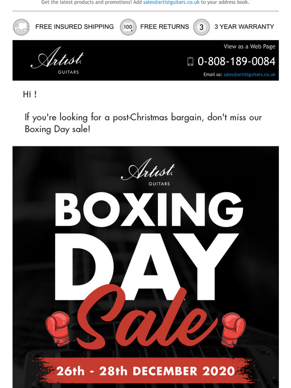 🥊 Boxing Day Sale