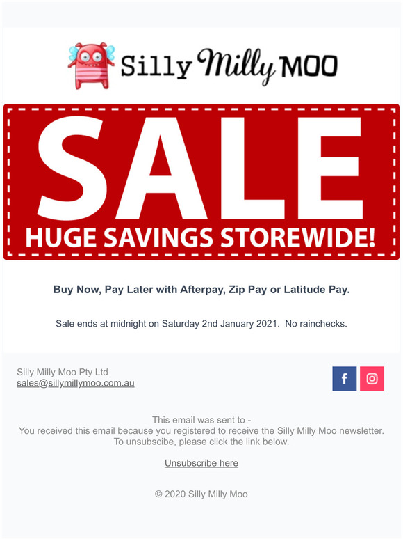 Shop the SALE - Huge Boxing Day Savings!