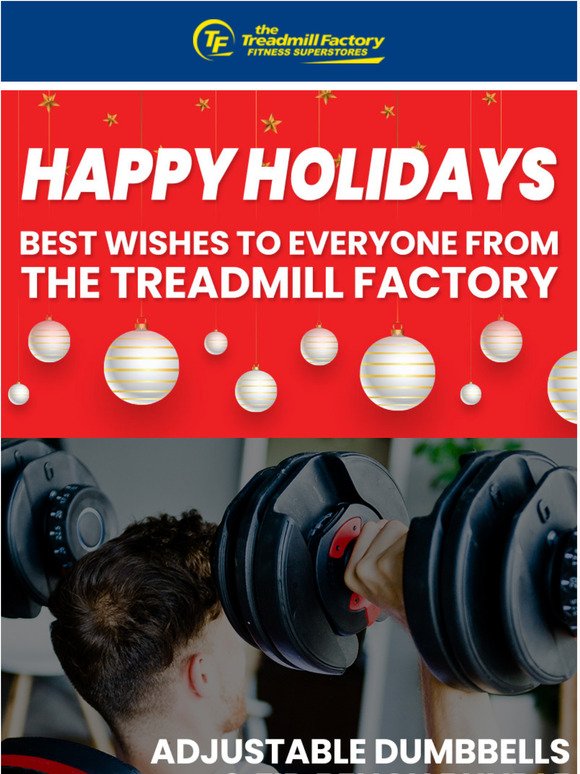 Happy Holidays from The Treadmill Factory