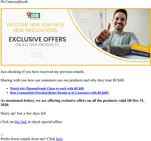 Grab the New Year Offer by RChilli