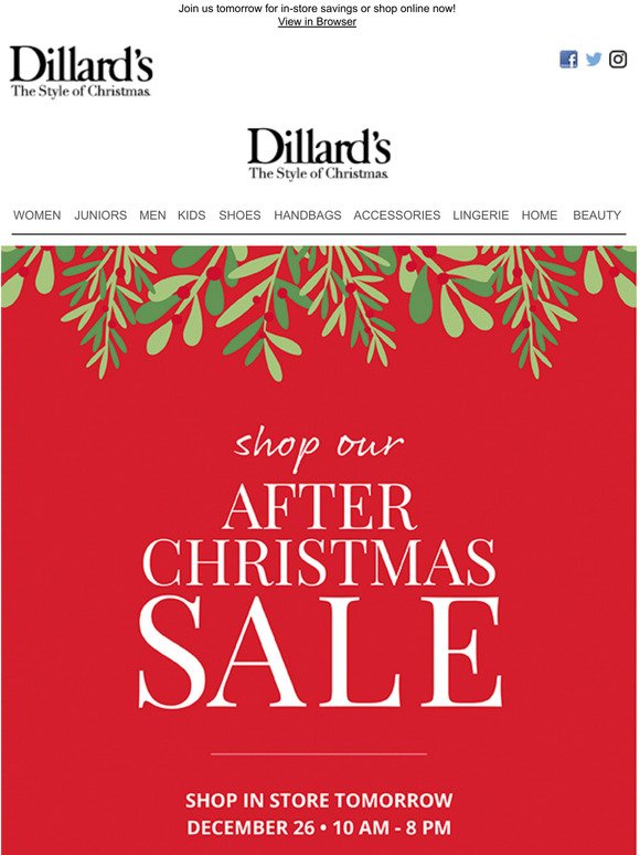 Dillard's Shop our After Christmas Sale Online Today. In Store
