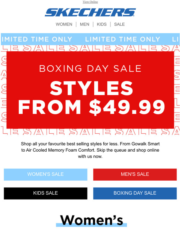 skechers boxing day sale