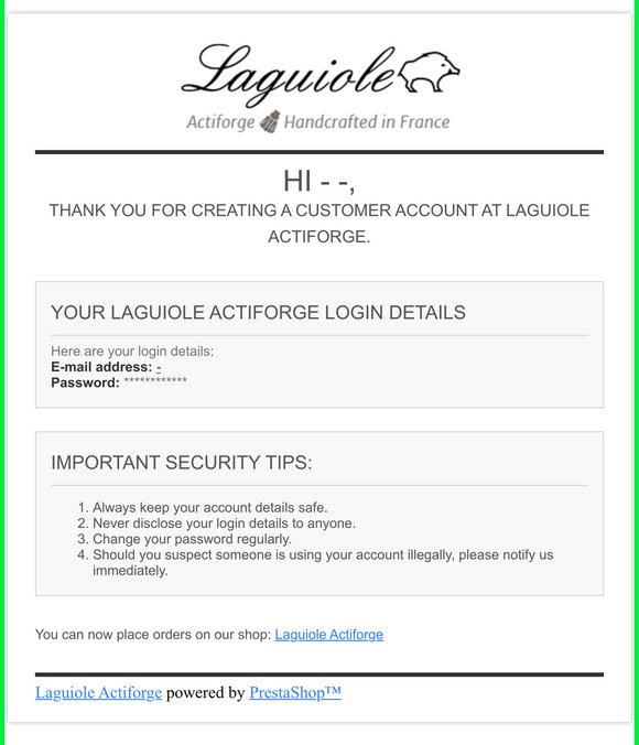 [Couteau Laguiole Actiforge] Welcome!