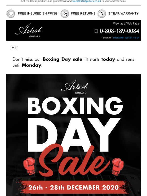 🥊 Boxing Day Sale Starts Today