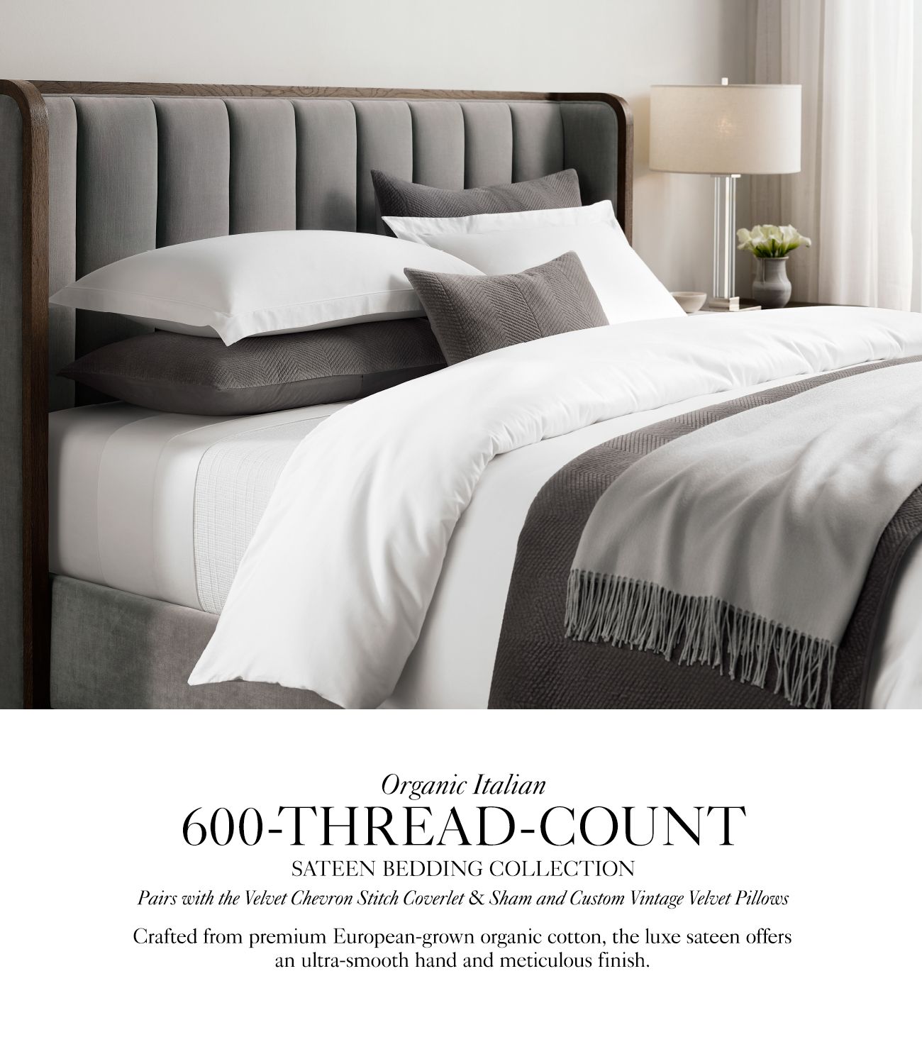Restoration Hardware The World's Finest Italian Sateen Bedding by