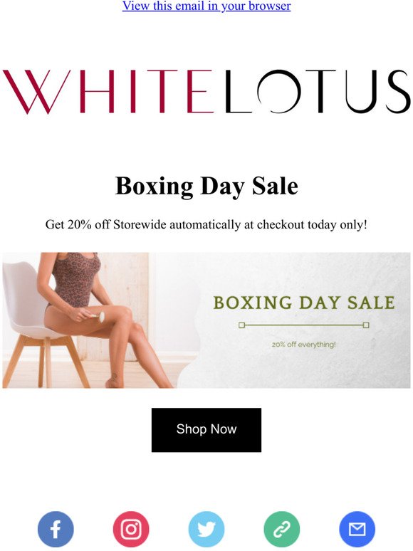 Boxing Day Sale on Now 😘