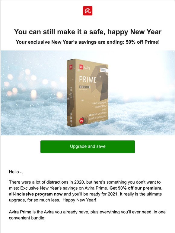 -last chance to grab 50% off Avira Prime for New Year!