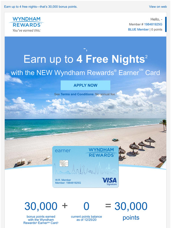 Here for the Holidays: the NEW Wyndham Rewards® Earner℠ Card