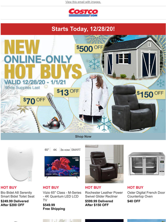 Costo Starts Now Limited Time Hot Buys Only At Costco Com Milled