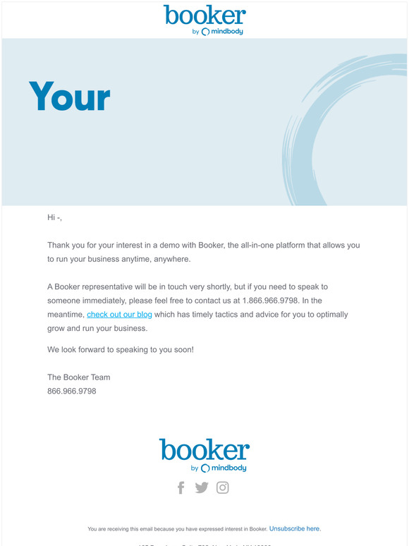Thanks for your interest in Booker