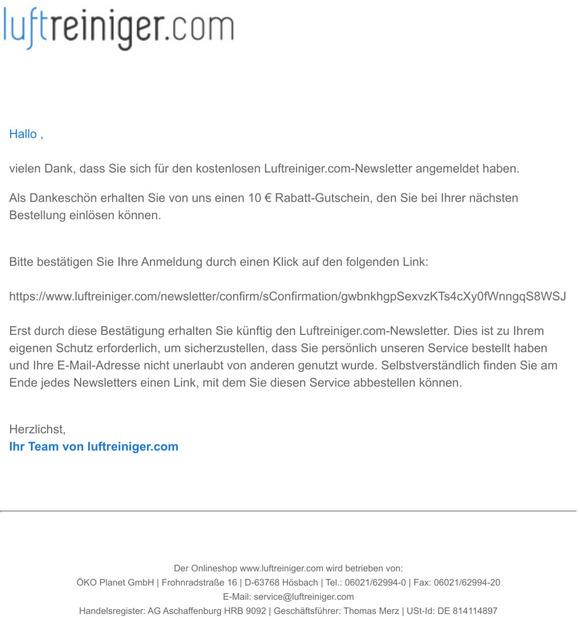 Bitte bestätigen Sie Ihre Newsletter-Anmeldung