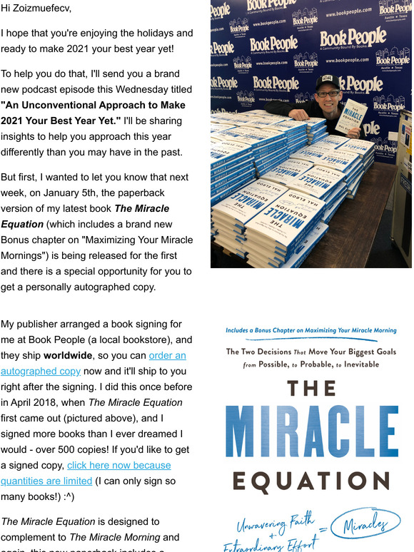 -want an autographed copy of The Miracle Equation?