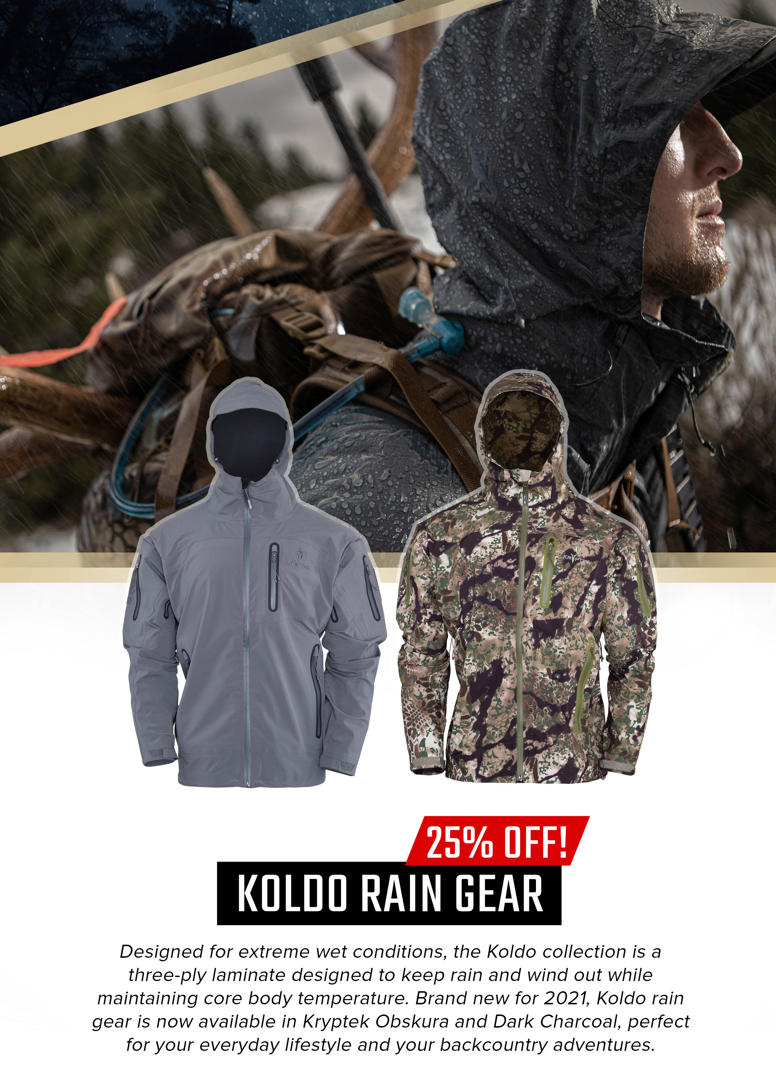 kryptek rain gear