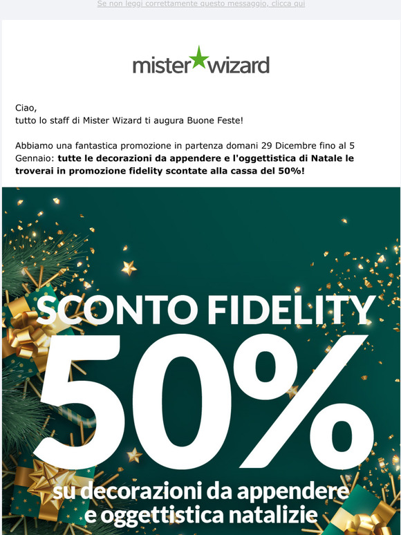 SCONTO 50% in negozio!