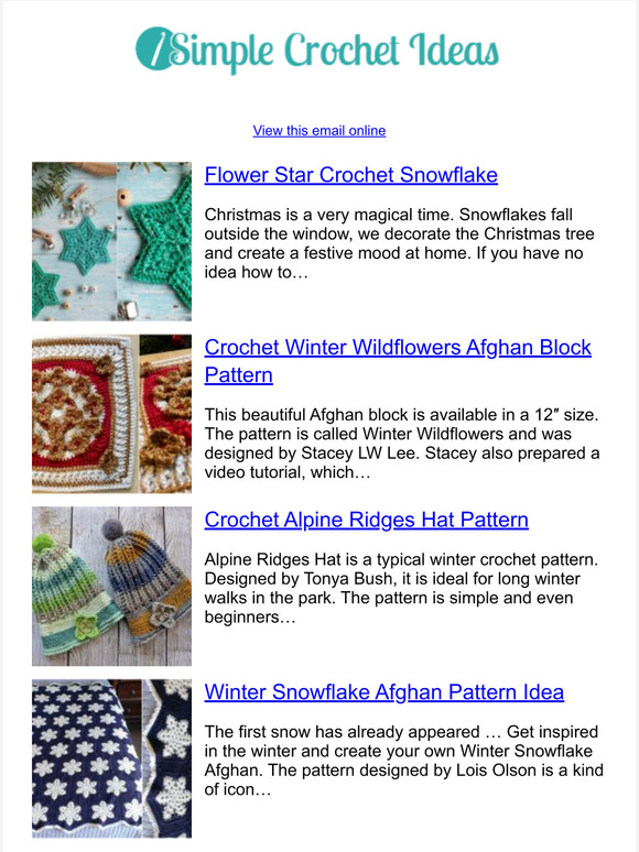 Easy & Free Winter Crochet Patterns!