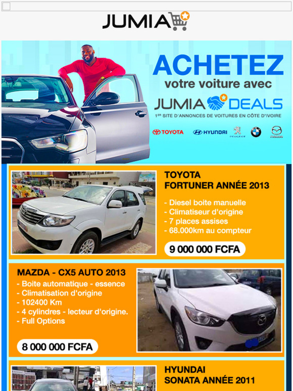 jumia.ci 🚙 Achetez votre voiture avec JUMIA DEALS ! Milled