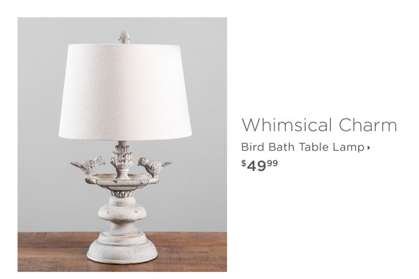 bird bath table lamp