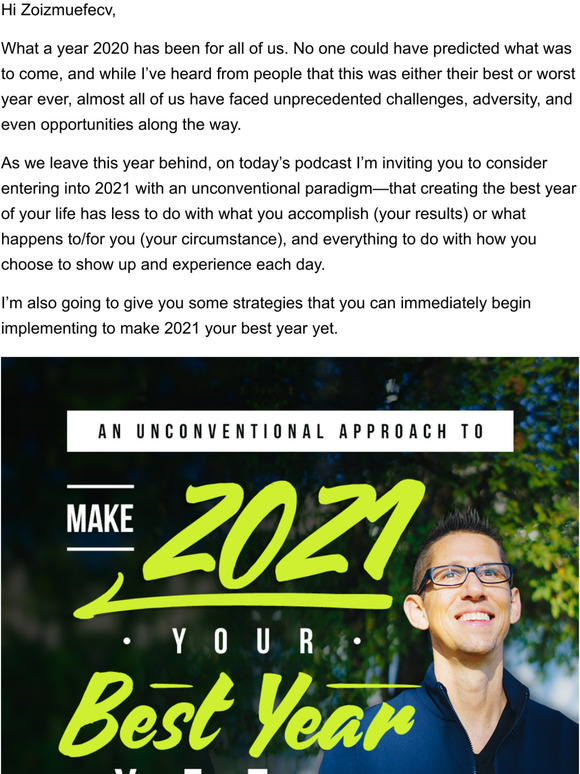 An Unconventional Approach to Make 2021 Your Best Year Yet